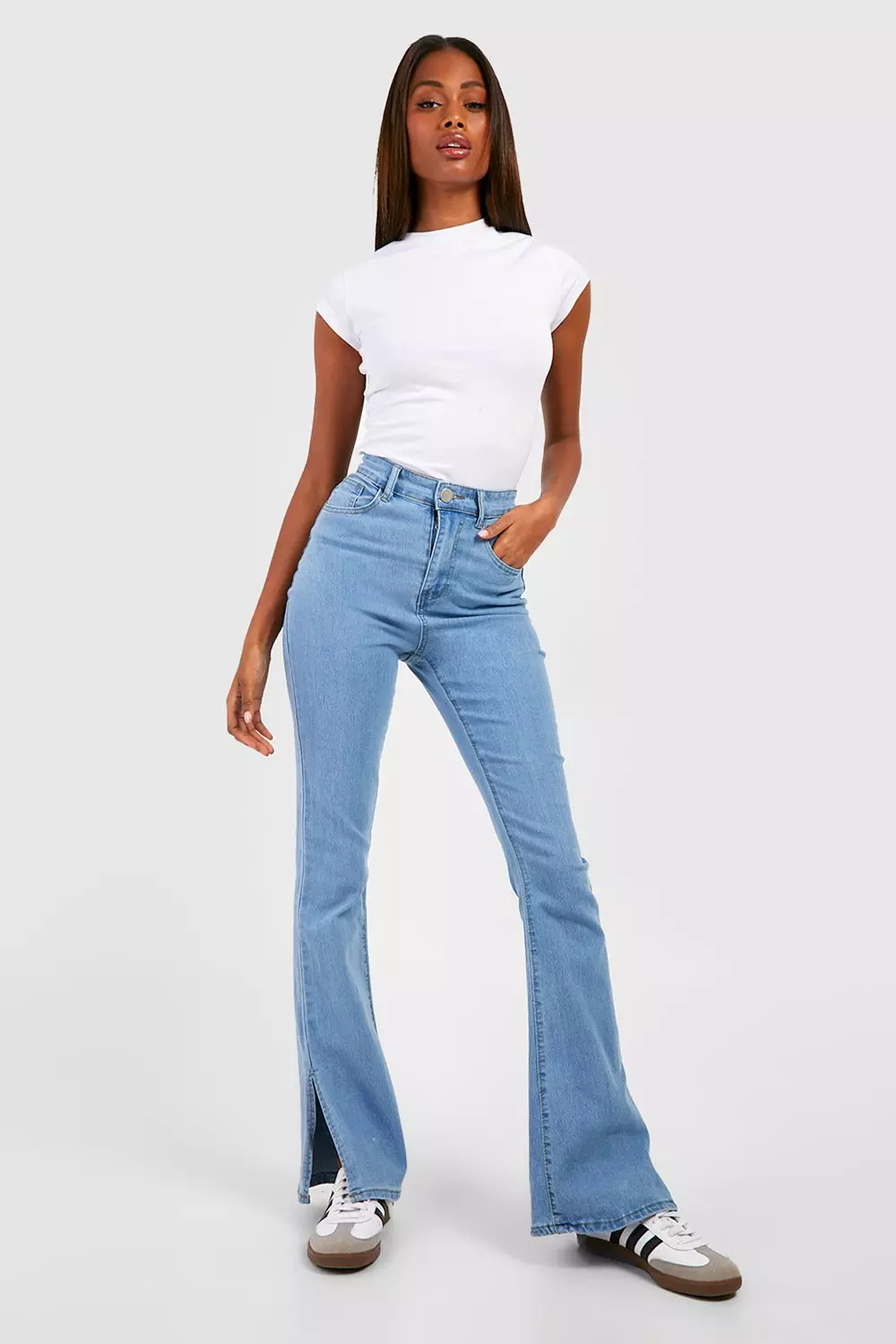 Split bell sale bottom jeans